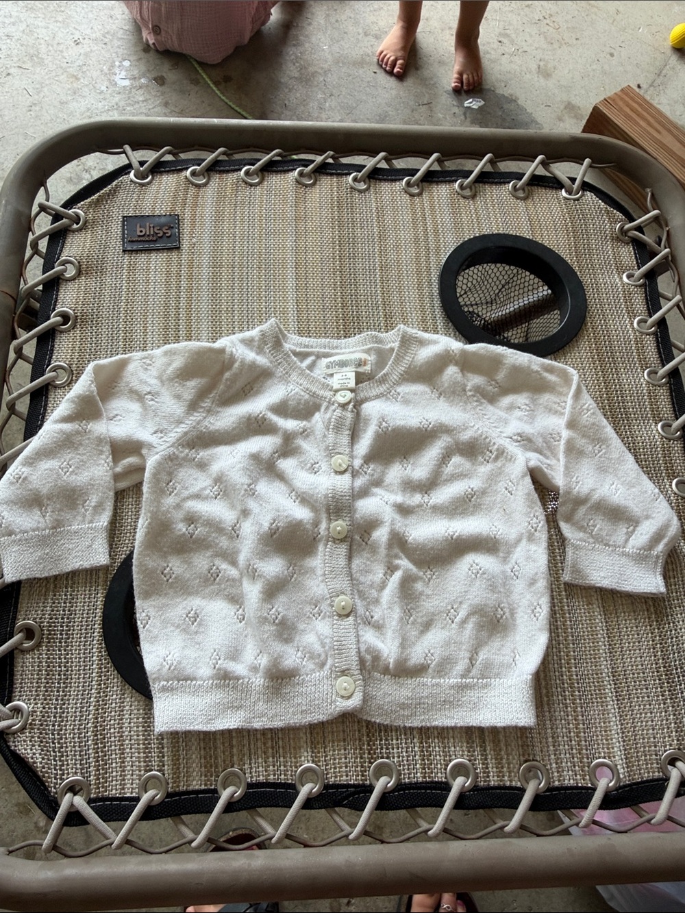 Gymboree Cream Button-Front Knit Cardigan
